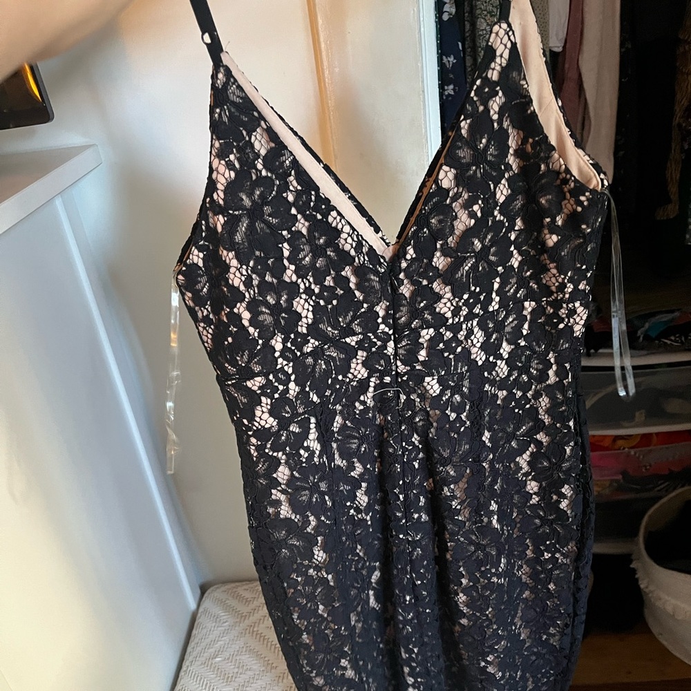 black Lace midi dress